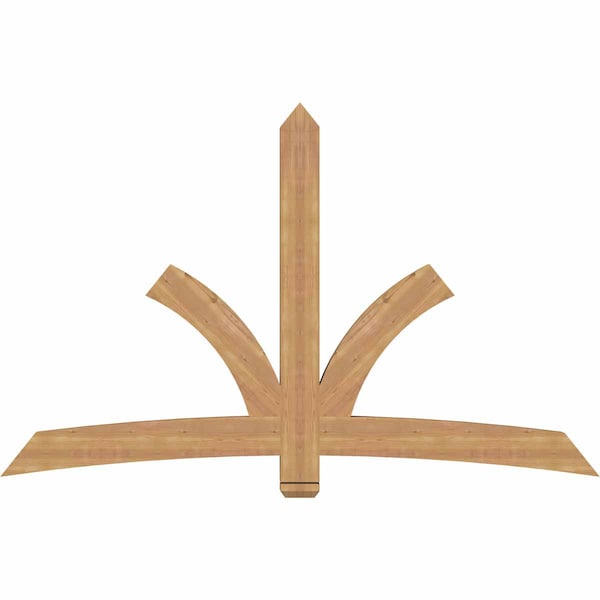 Ekena Millwork Davenport Timber Gable Bracket, Western Red Cedar, 84"W x 53"H x 3 1/2"D x 5 1/2"F, 15/12 Pitch GBW084X53X0406DAV00SWR - main